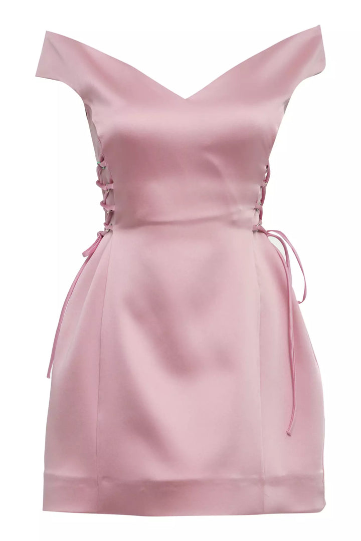 FRV Blush satin short sleeve mini dress - Butte