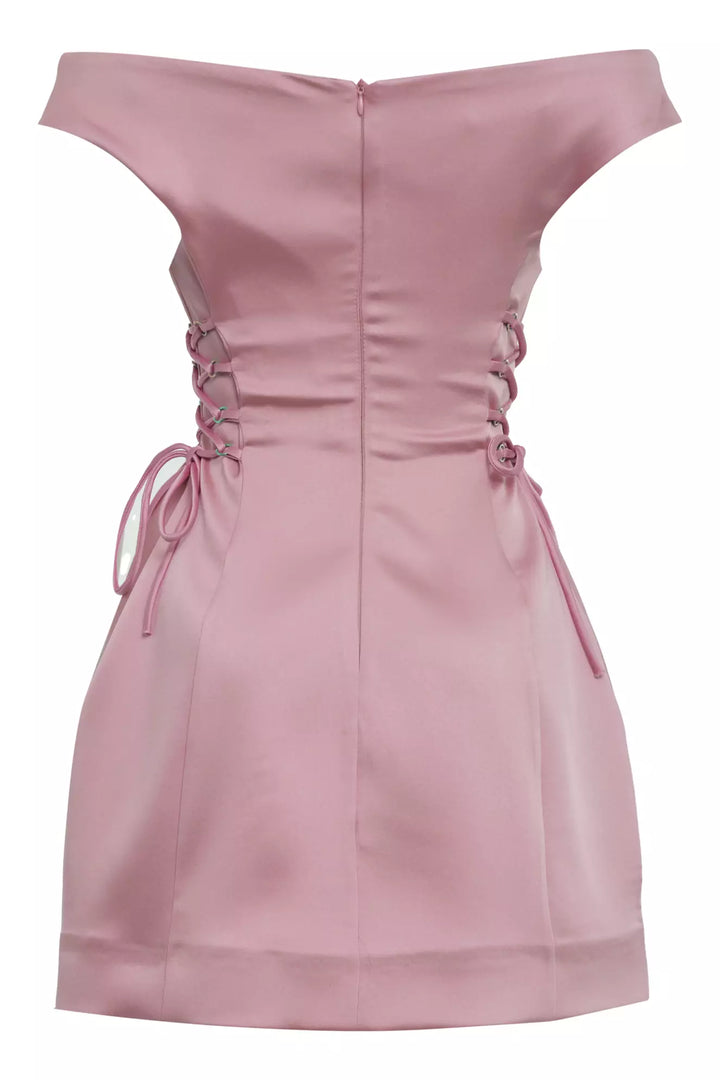 FRV Blush satin short sleeve mini dress - Butte