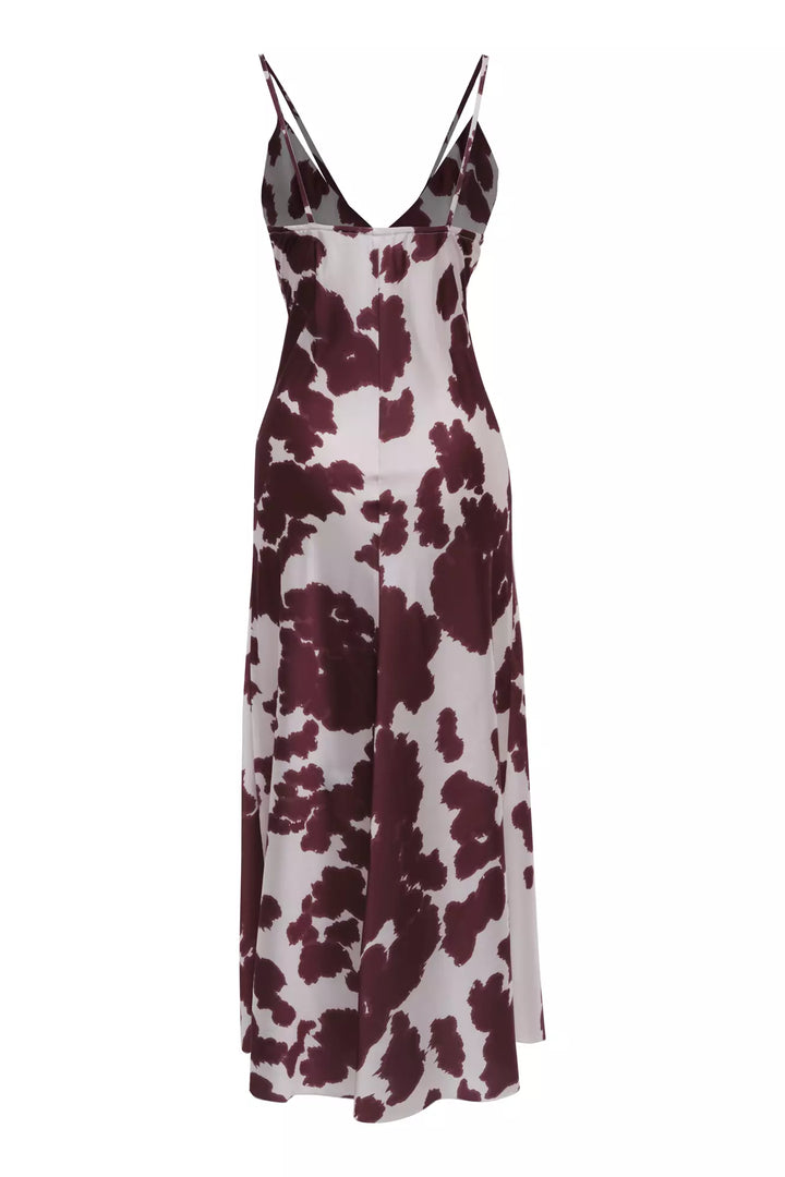 FRV Printed satin sleeveless midi dress - Shostka