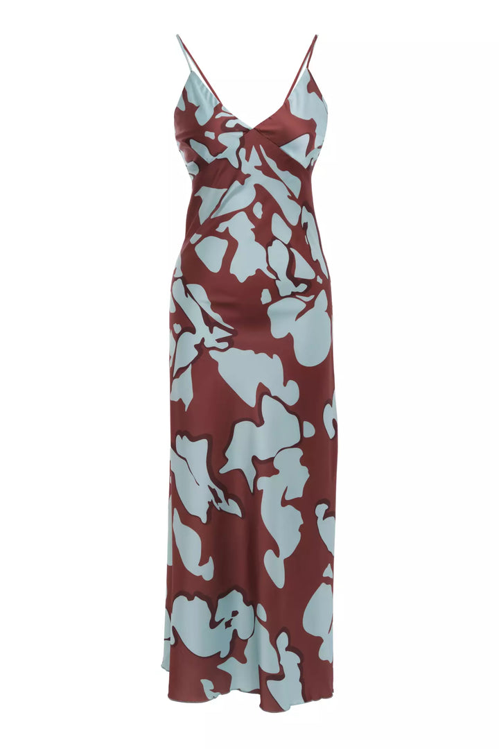 FRV Printed satin sleeveless midi dress - Lynnwood