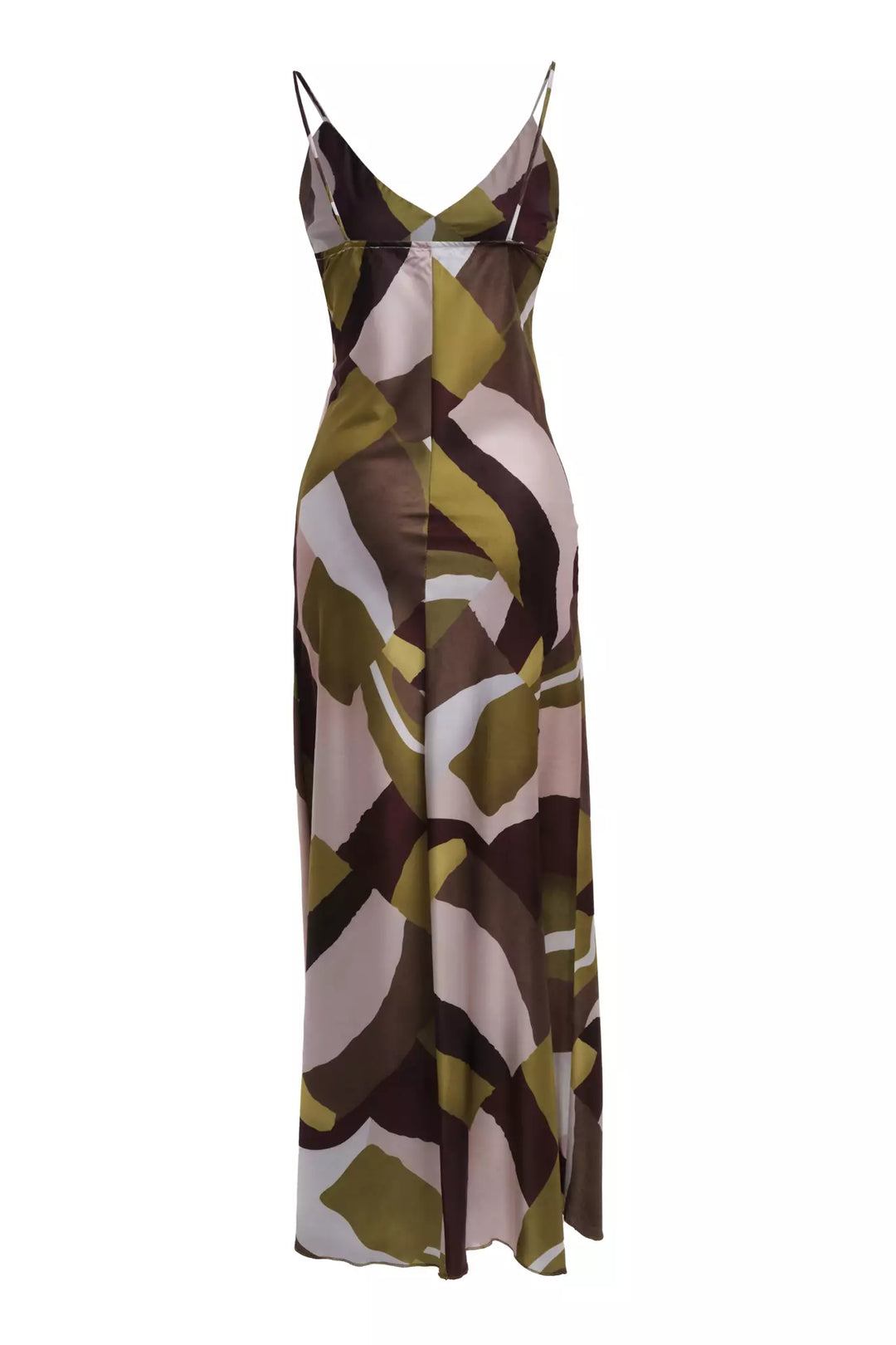 FRV Printed satin sleeveless midi dress - Palma