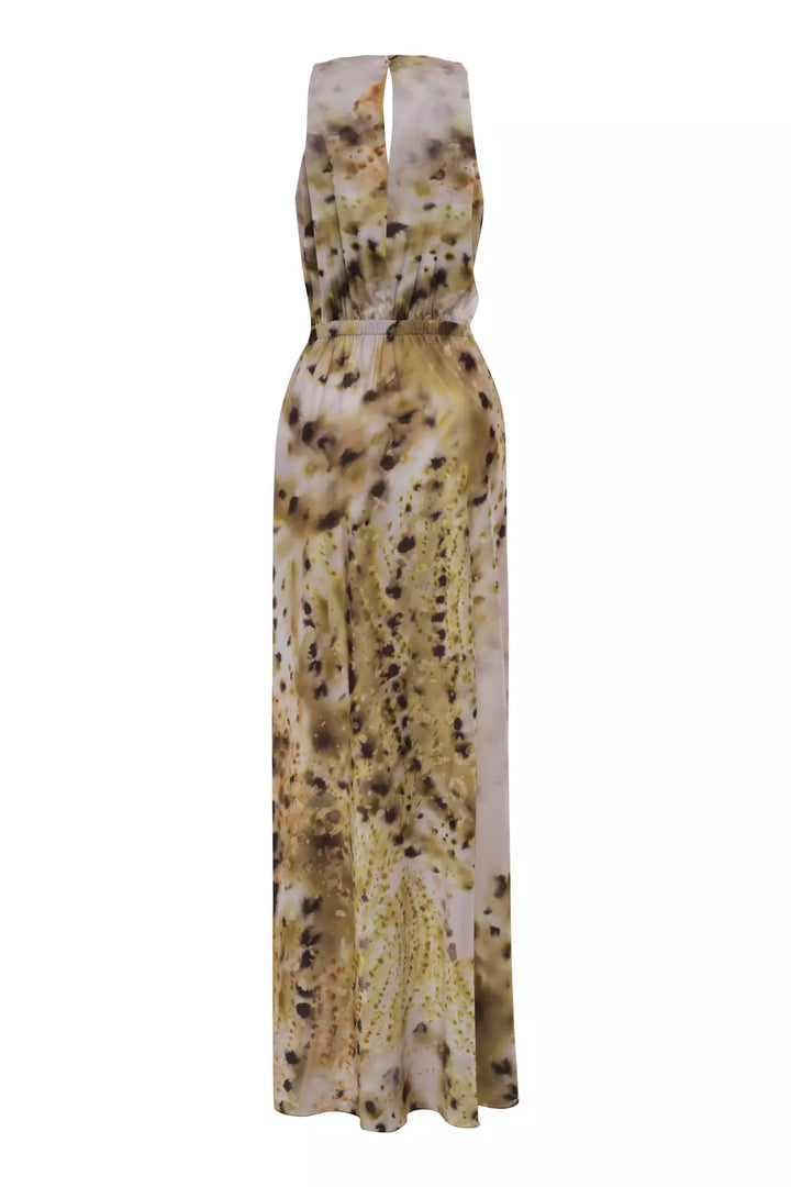 FRV Printed satin sleeveless long dress - Chemnitz