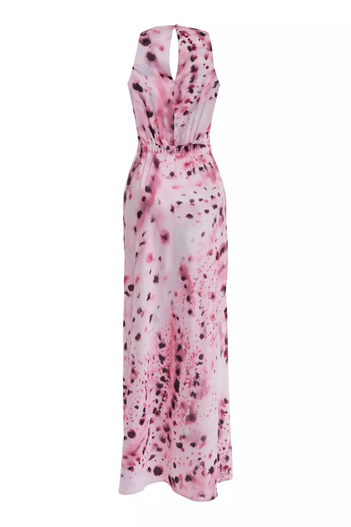FRV Printed satin sleeveless long dress - Nuremberg