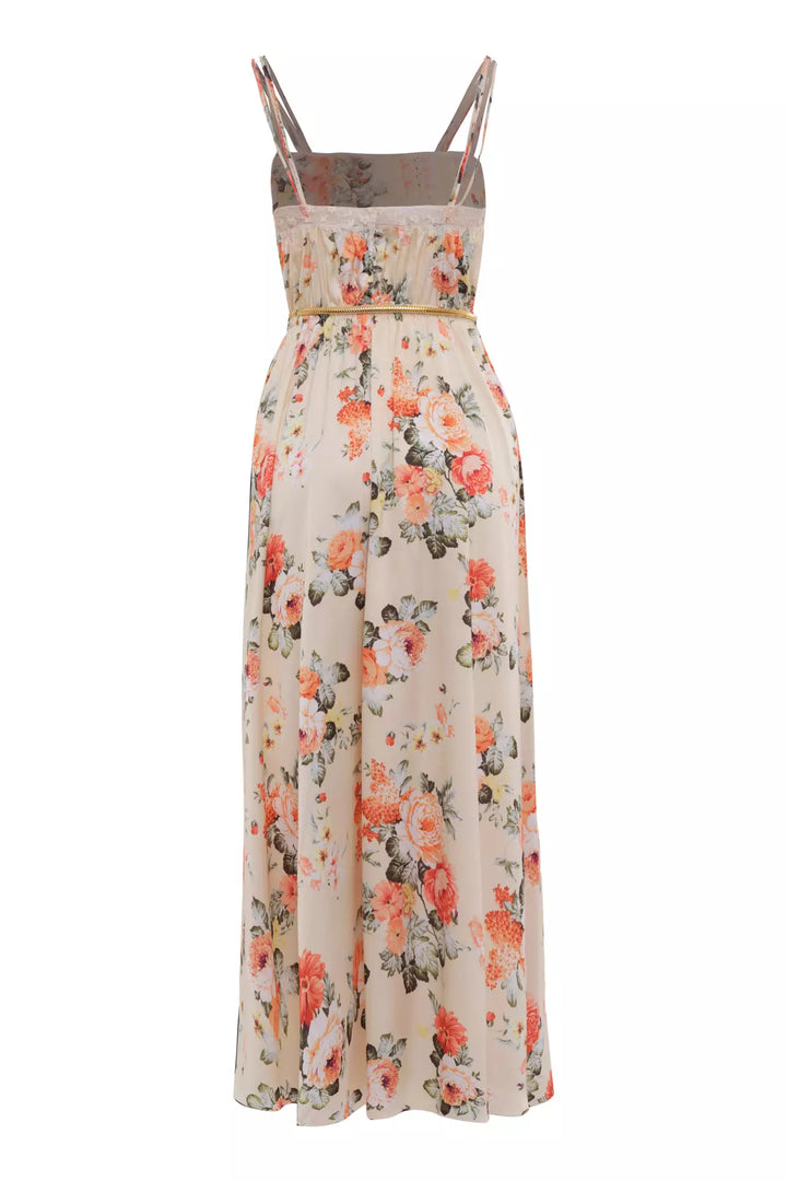FRV Printed satin sleeveless midi dress - Fond du Lac