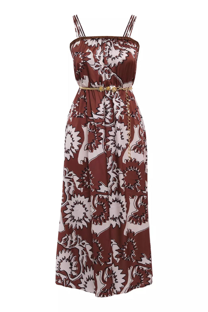 FRV Printed satin sleeveless midi dress - Capelle aan den IJssel
