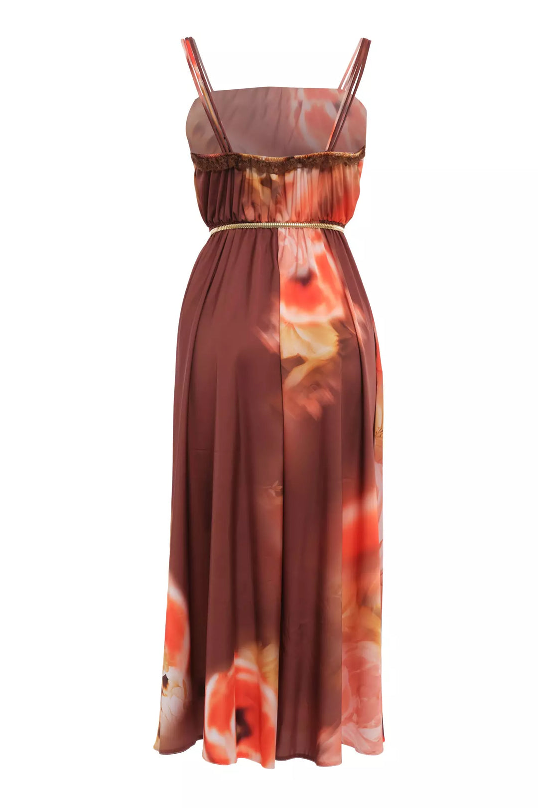 FRV Printed satin sleeveless midi dress - Actopan