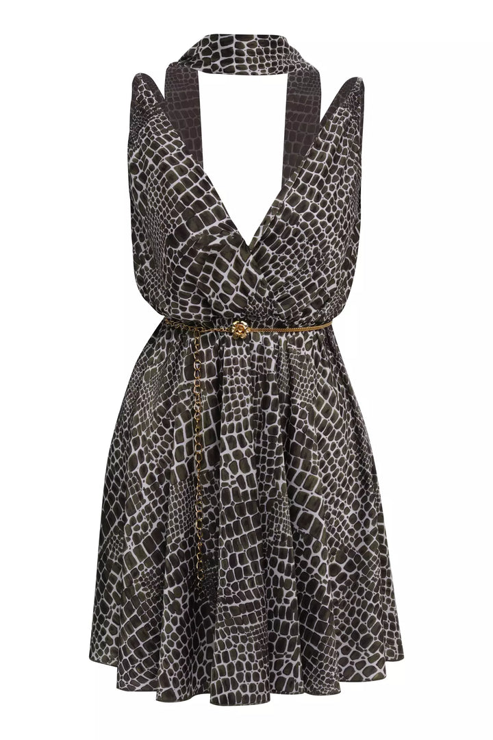 FRV Printed satin sleeveless mini dress - Lyon