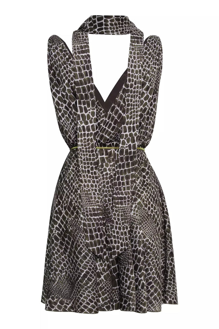 FRV Printed satin sleeveless mini dress - Lyon