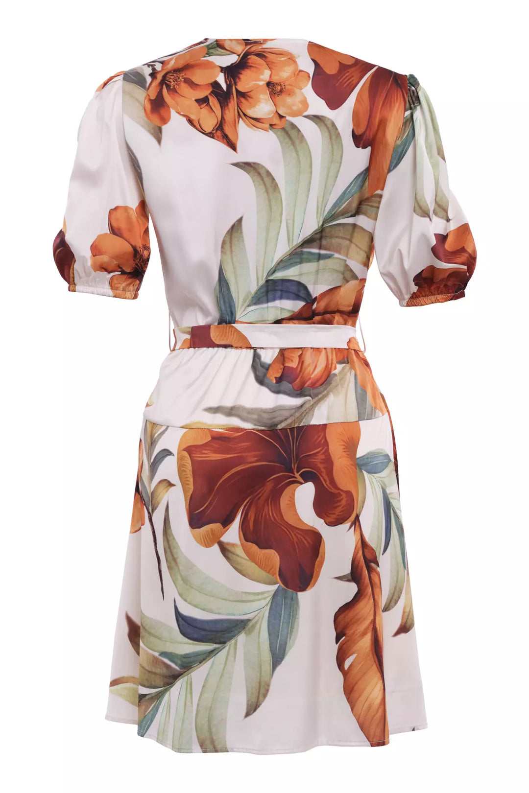 FRV Printed satin short sleeve mini dress - Clinton