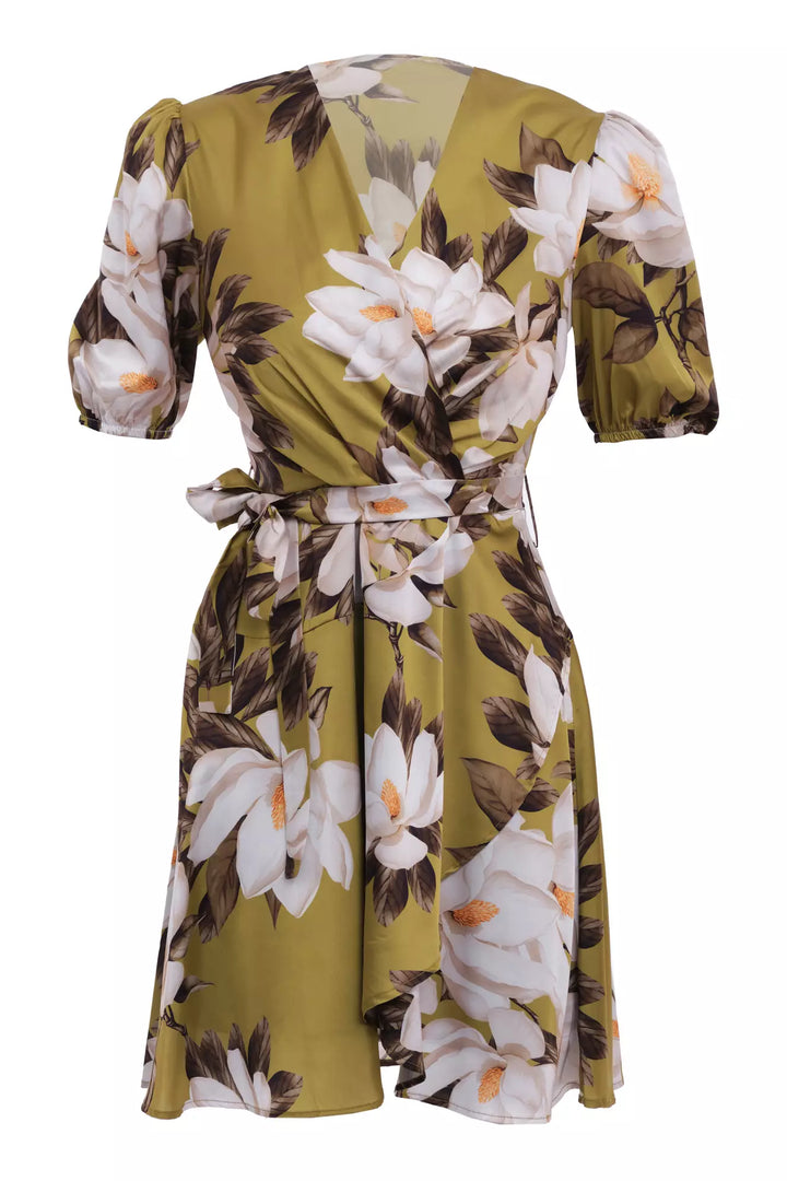 FRV Printed satin short sleeve mini dress - Airdrie