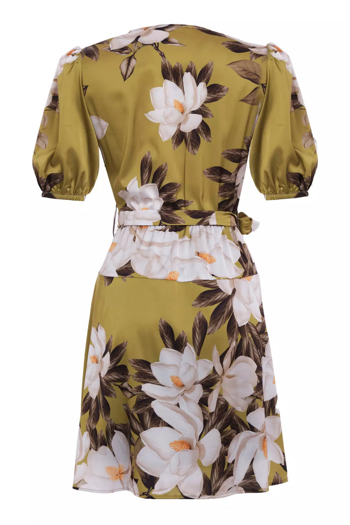 FRV Printed satin short sleeve mini dress - Airdrie