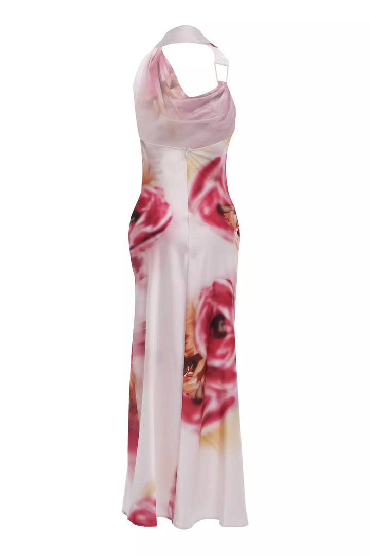 FRV Printed satin sleeveless long dress - Portsmouth