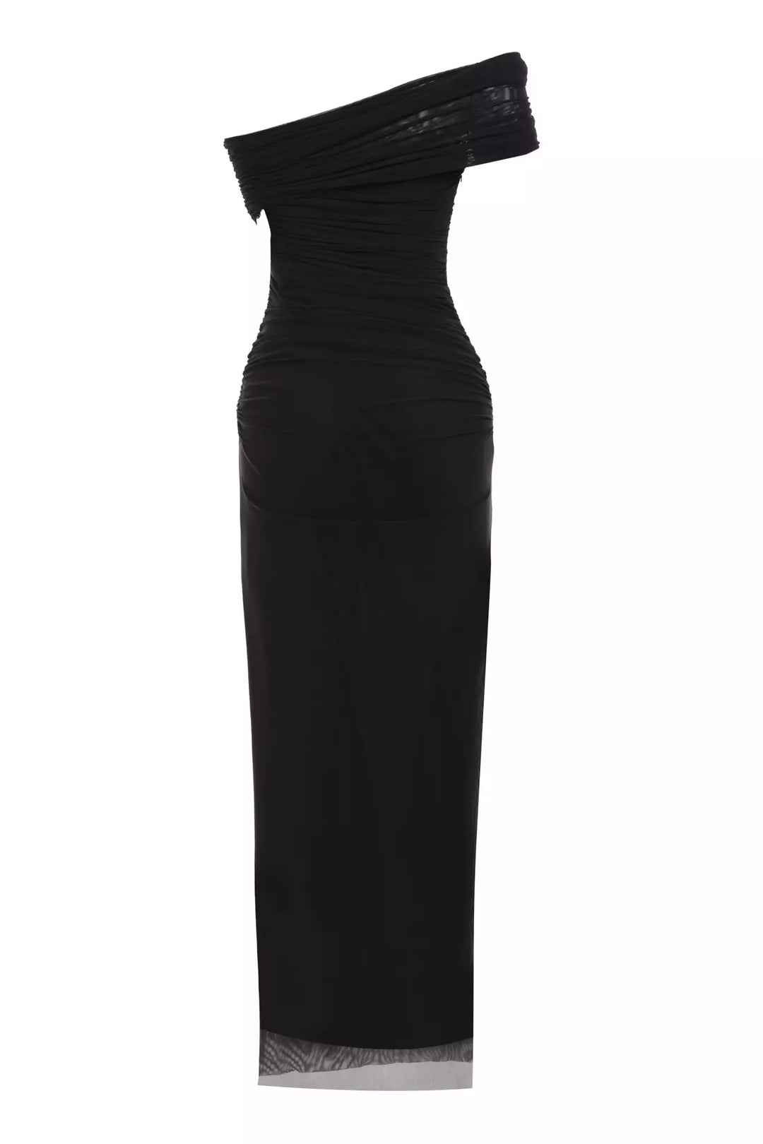 FRV Black tulle single sleeve long dress - Sunrise