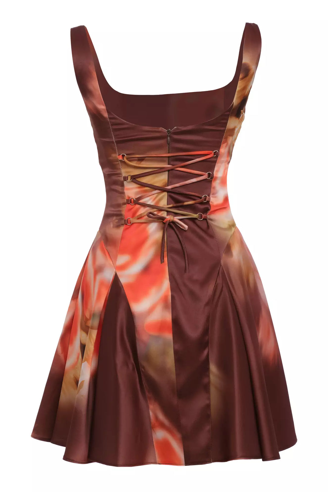FRV Printed satin sleeveless mini dress - Yalta