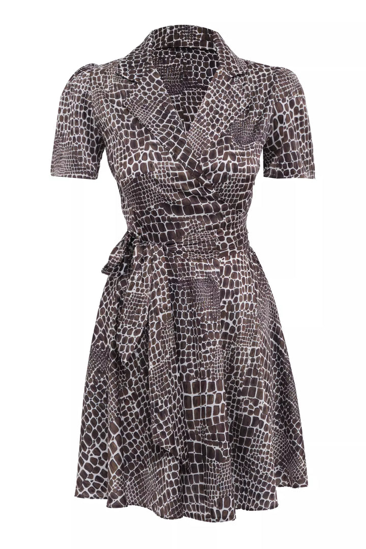 FRV Printed satin short sleeve mini dress - Macon