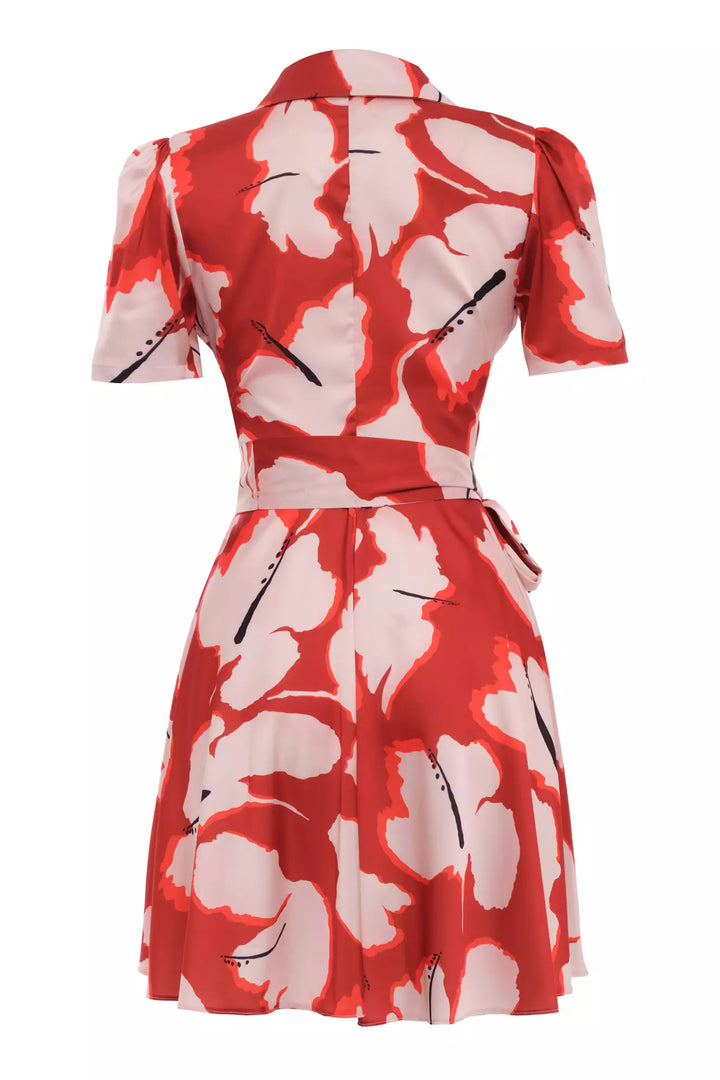FRV Printed satin short sleeve mini dress - San Diego