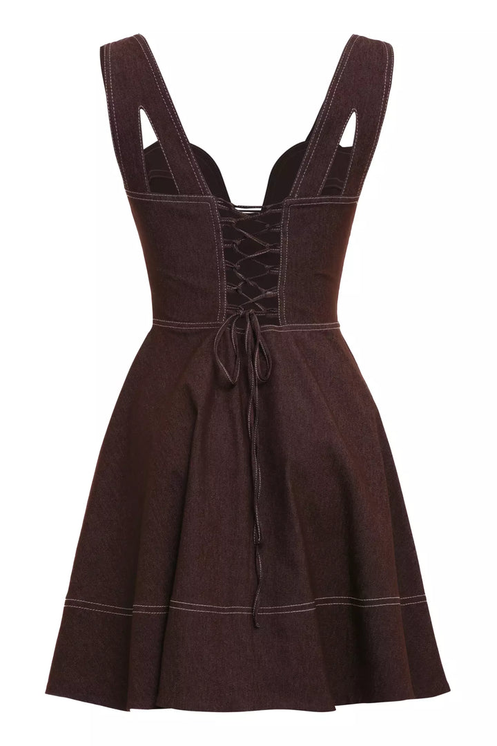 FRV Brown kot sleeveless mini dress - Greifswald