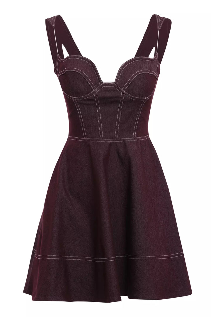 FRV Maroon kot sleeveless mini dress - Apex