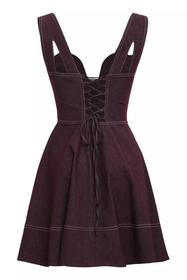 FRV Maroon kot sleeveless mini dress - Apex
