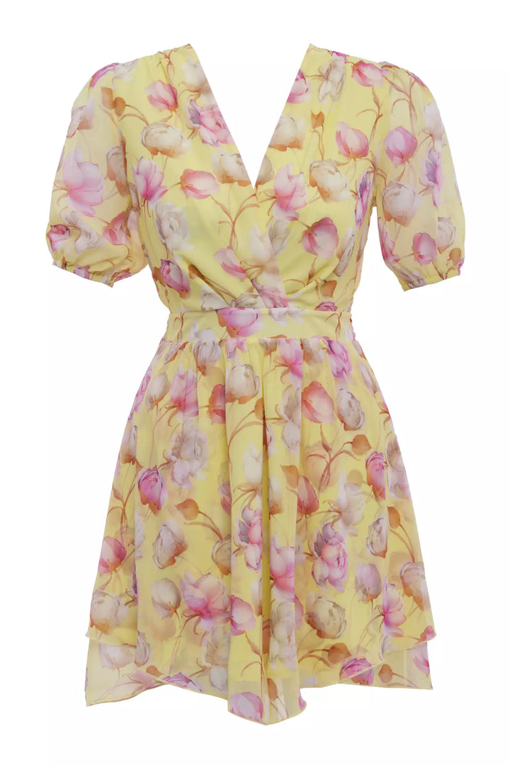 FRV Printed chiffon short sleeve mini dress - Coventry