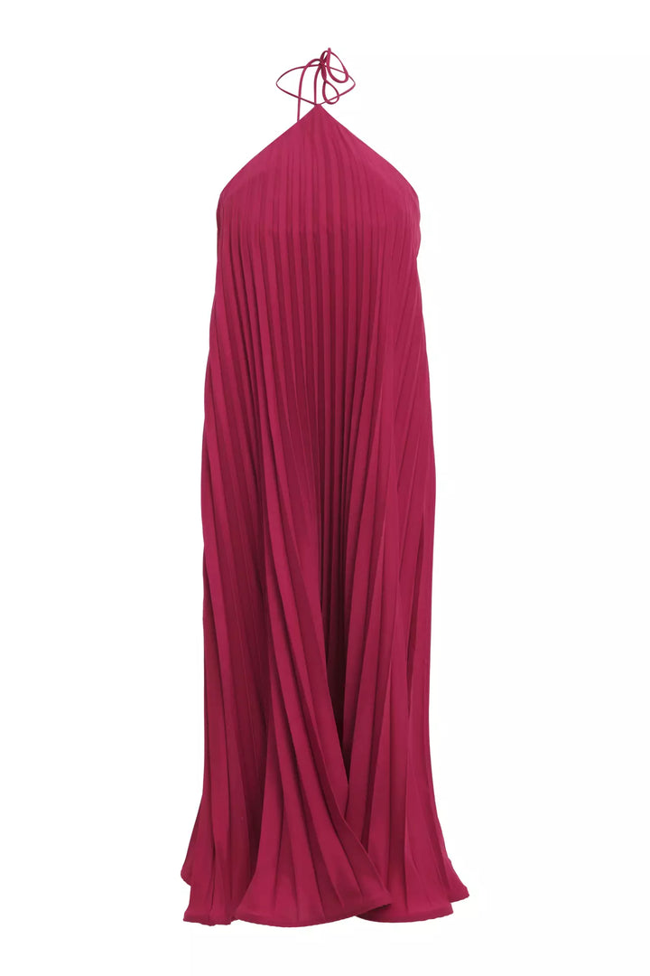 FRV Fuchsia satin sleeveless midi dress - Guimarães