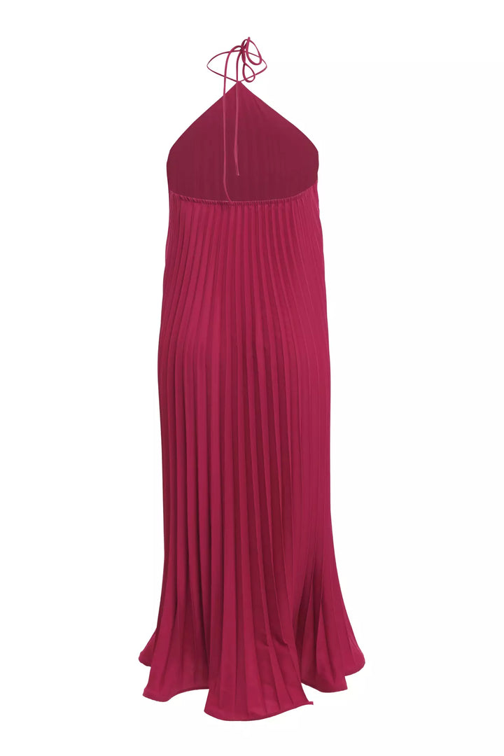 FRV Fuchsia satin sleeveless midi dress - Guimarães