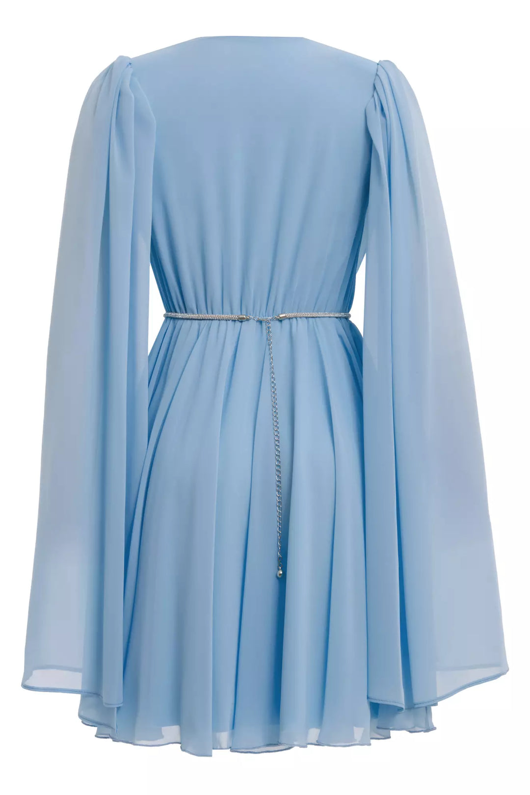 FRV Blue chiffon long sleeve mini dress - Middlesbrough