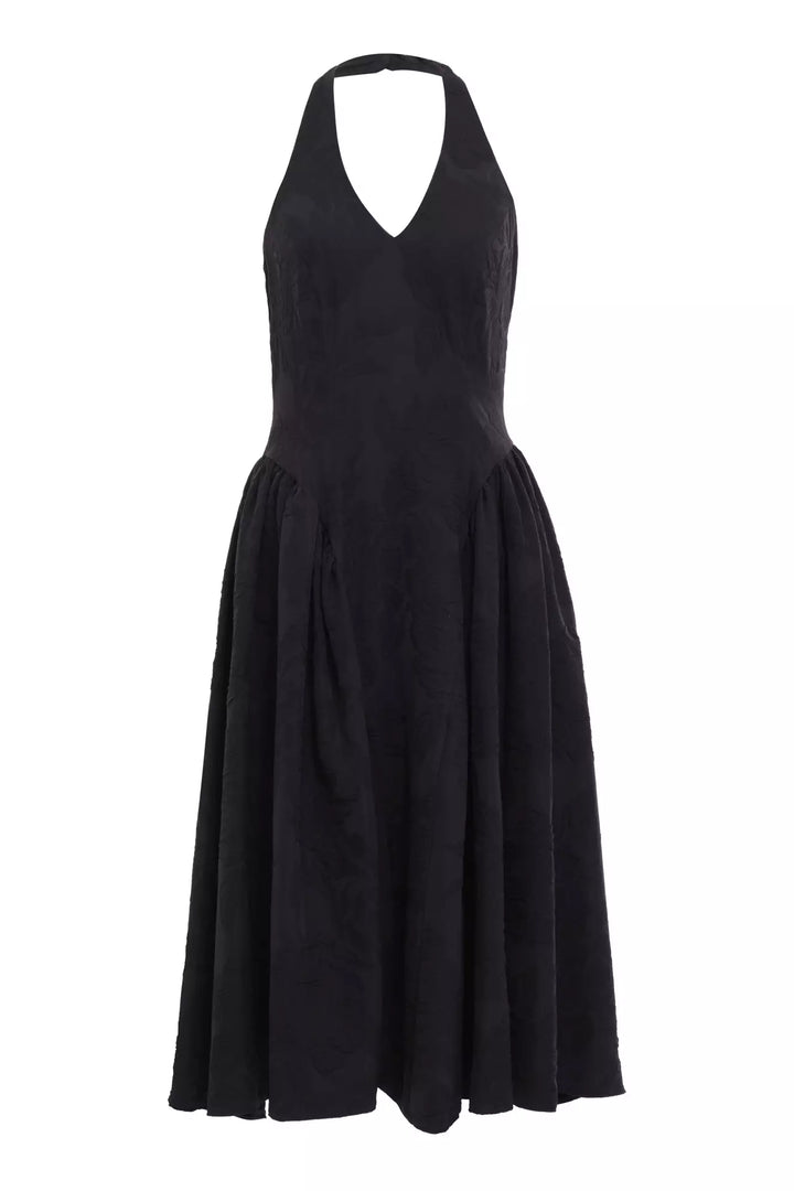 FRV Black jakar sleeveless long dress - Juan Rodríguez Clara