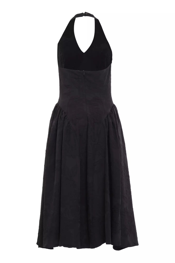 FRV Black jakar sleeveless long dress - Juan Rodríguez Clara