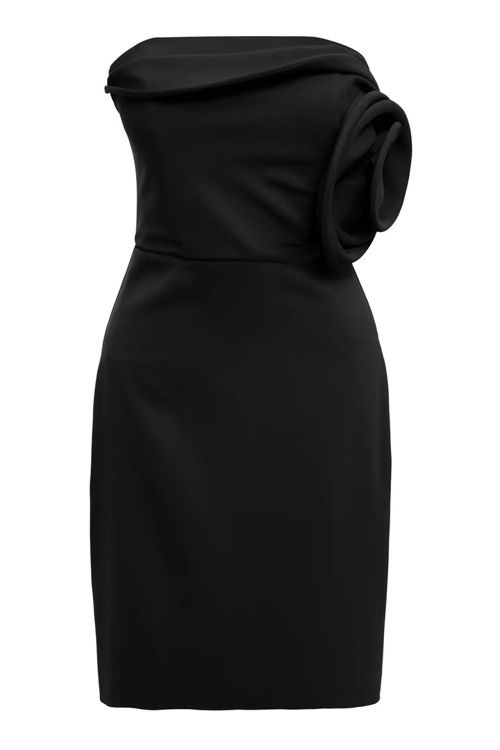 FRV Black crepe sleeveless mini dress - Paterno