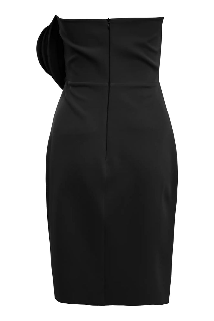 FRV Black crepe sleeveless mini dress - Paterno