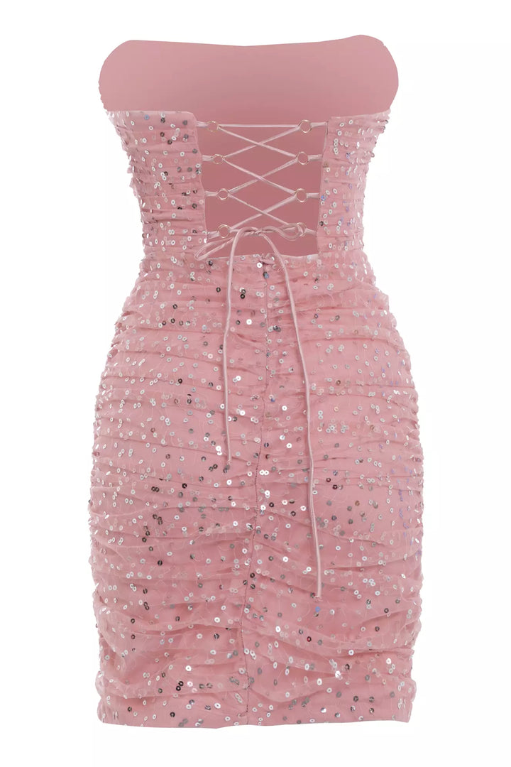 FRV Blush crepe strapless mini dress - Tenosique