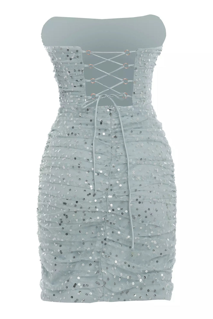 FRV Mint green crepe strapless mini dress - Ashford