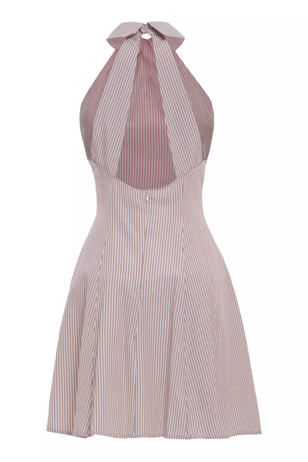 FRV Camel poplin sleeveless mini dress - Faenza