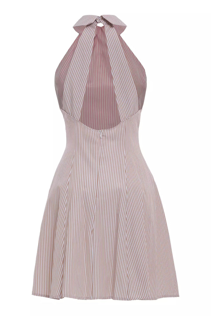 FRV Camel poplin sleeveless mini dress - Faenza