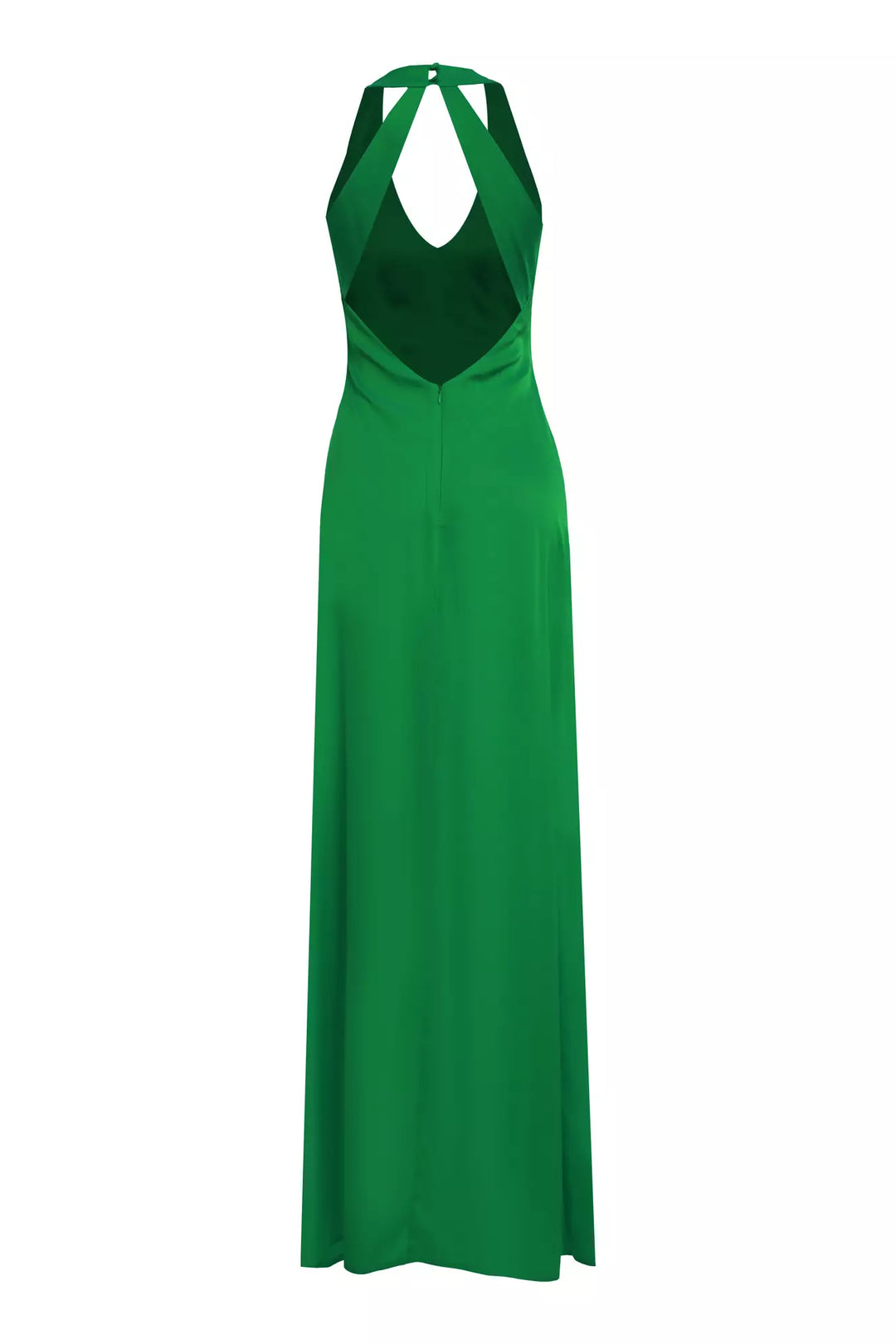 FRV Green satin sleeveless long dress - Laeken