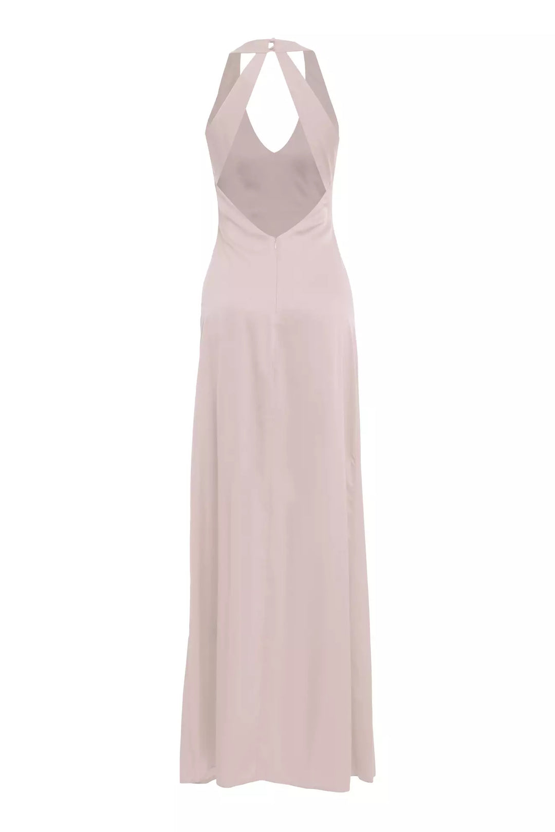 FRV Beige satin sleeveless long dress - Mantes-la-Jolie