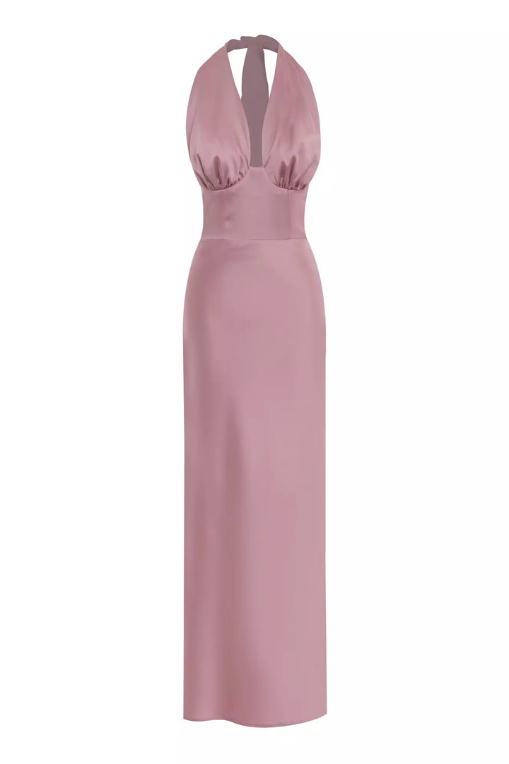 FRV Blush satin sleeveless midi dress - Colima