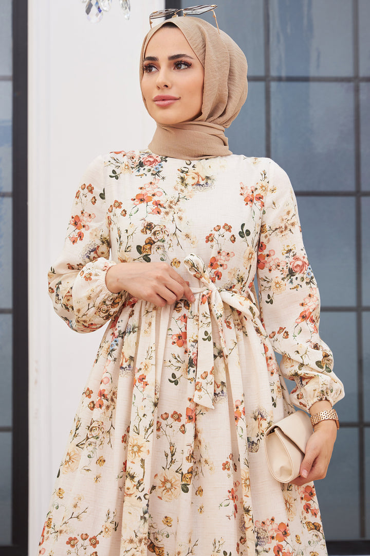 فستان سارا من الكتان للنساء من ZRF - تيراكوتا - كويمبرا