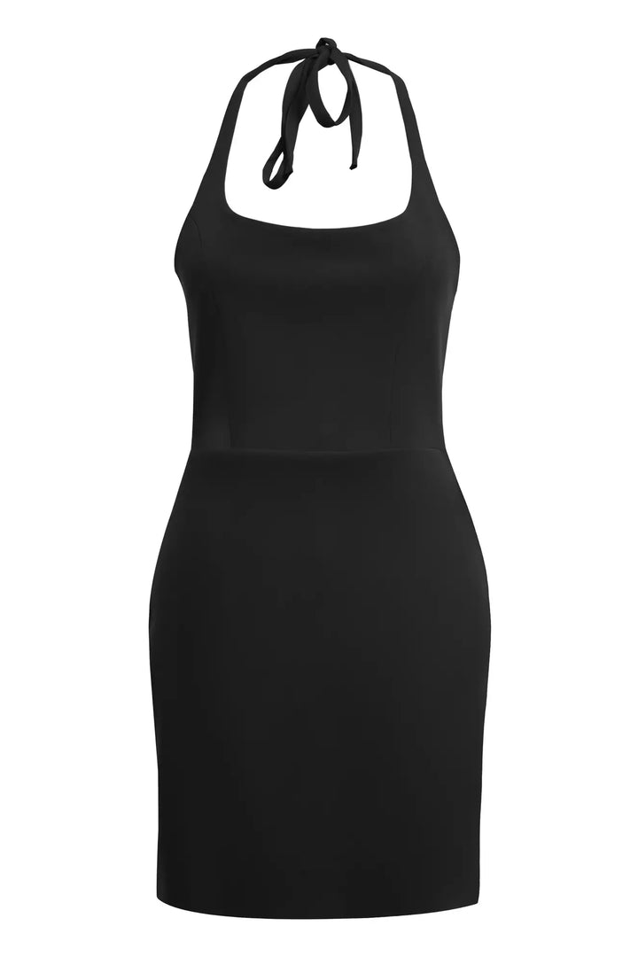 FRV Black crepe sleeveless mini dress - San Luis de la Paz
