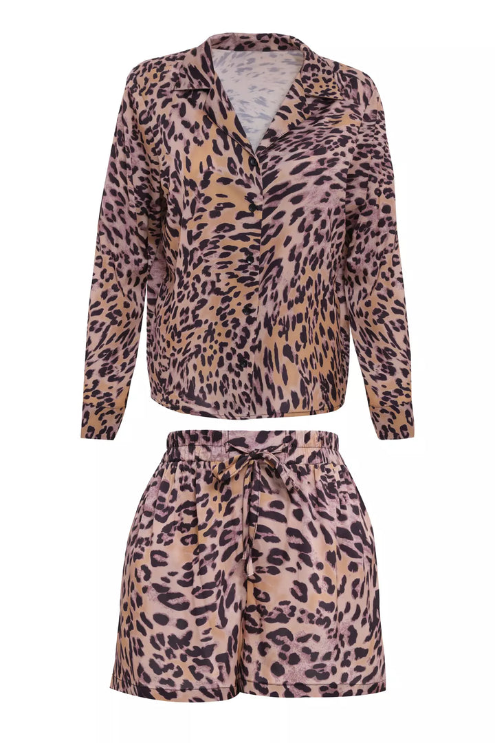 FRV Black satin long sleeve mini set - Xalapa