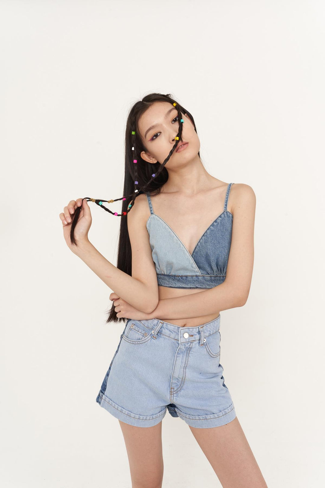 HLLY Women Ocean Denim Shorts Blue - Edmonds