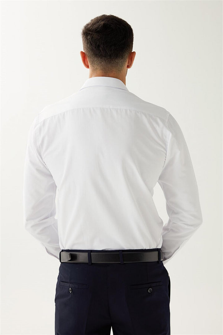 MPL Men's Slimfit Long Sleeve Satin Shirt 2097 - Rochester Hills