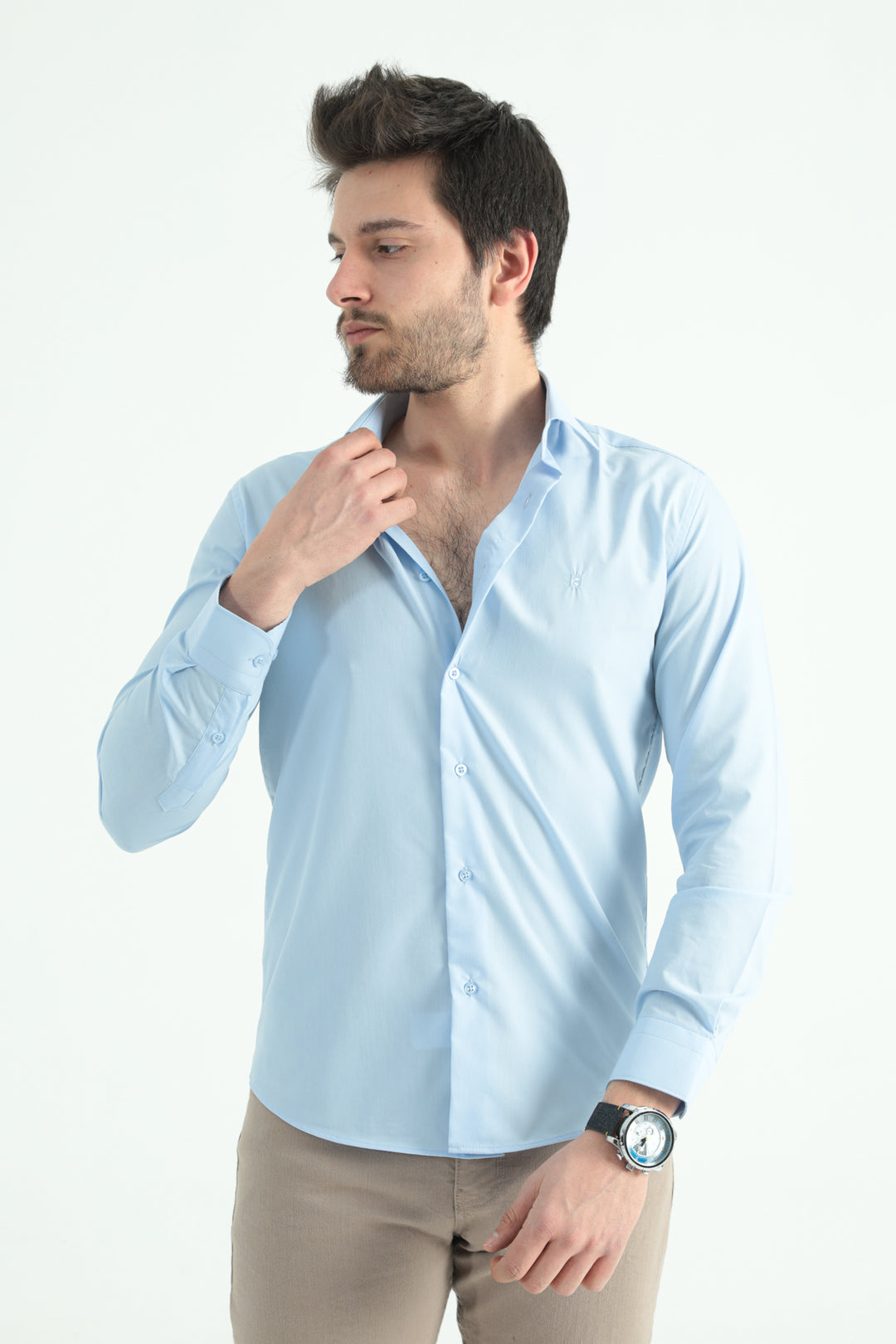 MPL Men's Long Sleeve Satin Shirt 2097 - Lierre
