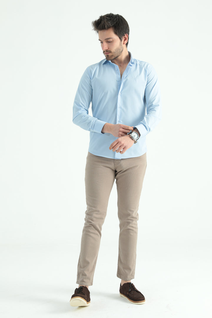 MPL Men's Long Sleeve Satin Shirt 2097 - Lierre