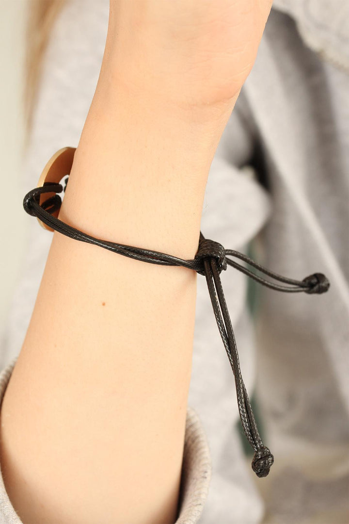 EBJ HOPE (Hopeful) Black Leather Cord Unisex Mood Bracelet - Texarkana