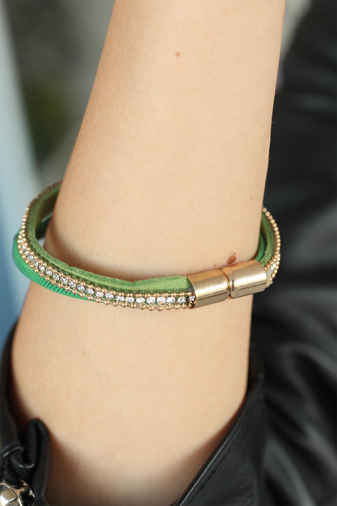 EBJ Green Color Metal Infinity Women's Bracelet - Freital