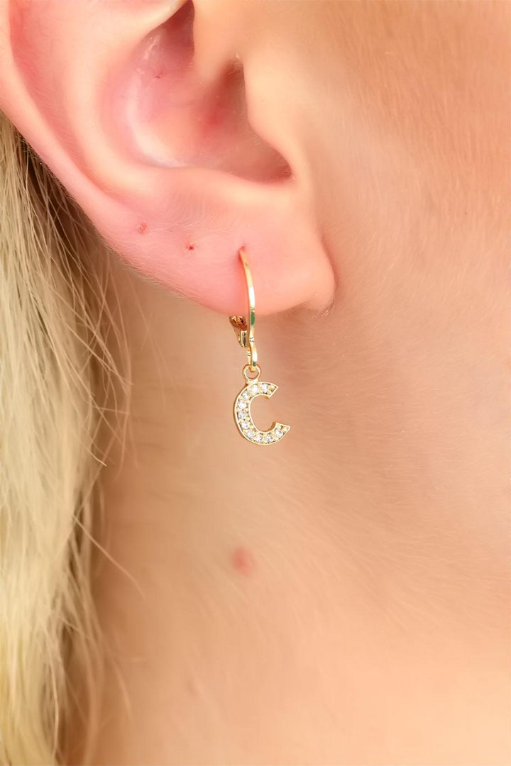 EBJ C Letter Women's Earring - Santa Monica