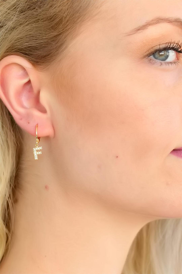 EBJ F Letter Women's Earring - Columbus