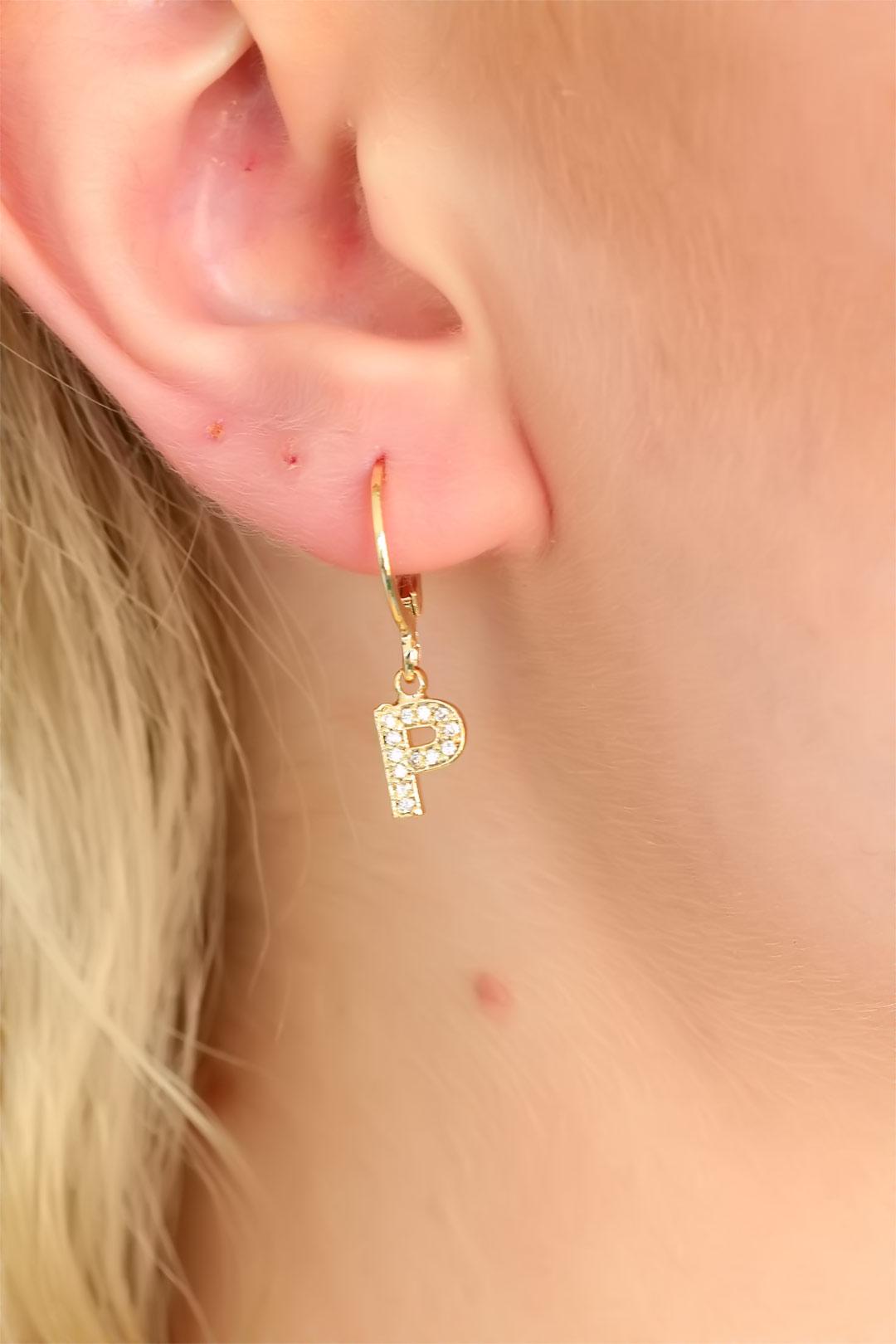 EBJ P Letter Women's Earring - Timmins